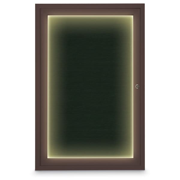 United Visual Products Hinge-less Radius Corkboard, 11"x13-1/2", Satin Alum Frame/Burgundy UVEB1113R-SATIN-DBURGU - main
